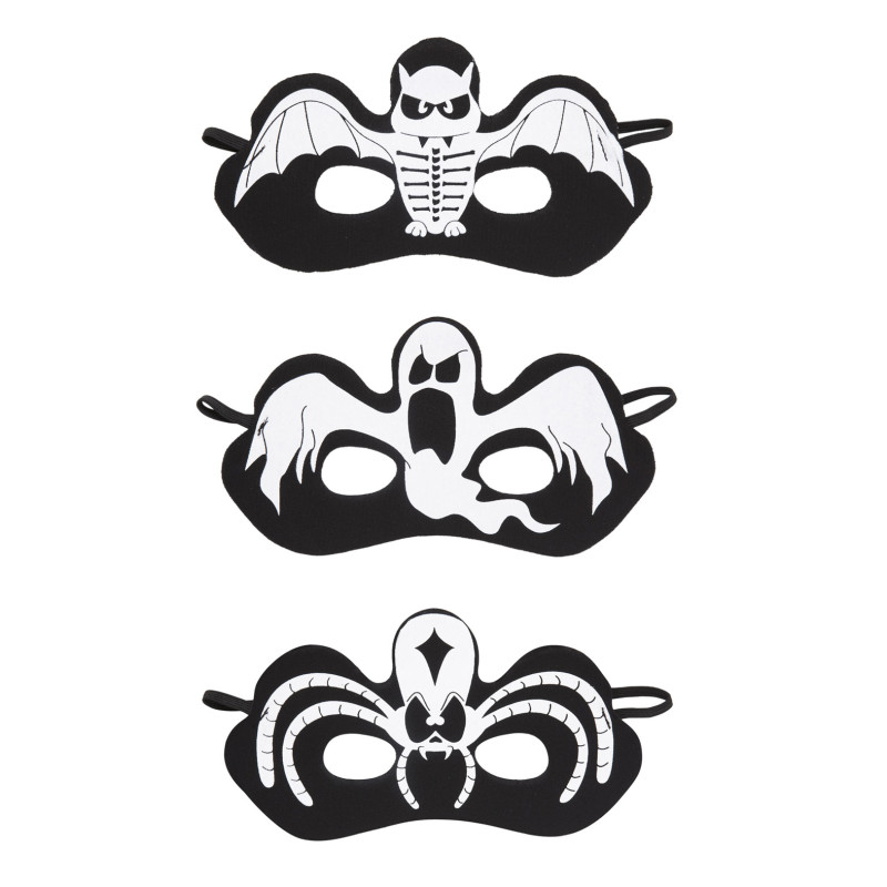 Škraboška Halloween černá